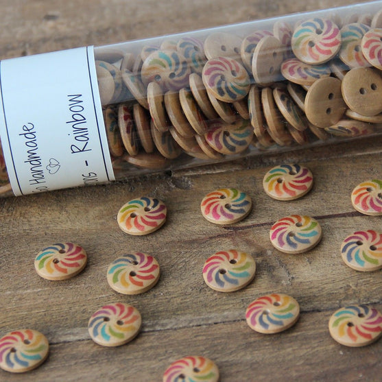 Bottoni Arcobaleno - 15 mm - Go Handmade
2