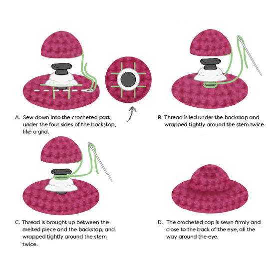 Occhi con clip di sicurezza - 4 mm - Go Handmade
6