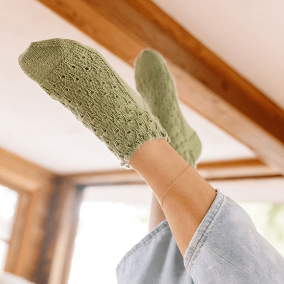 Rosmarino - Calzini alla Caviglia con Occhielli
4