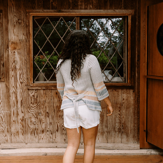 Fusing Cardigan - Cardigan Aperto con Cintura
4