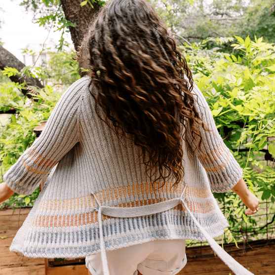 Fusing Cardigan - Cardigan Aperto con Cintura
6