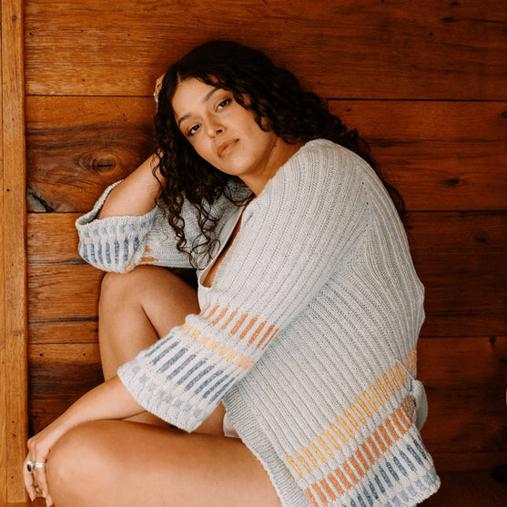 Fusing Cardigan - Cardigan Aperto con Cintura
9