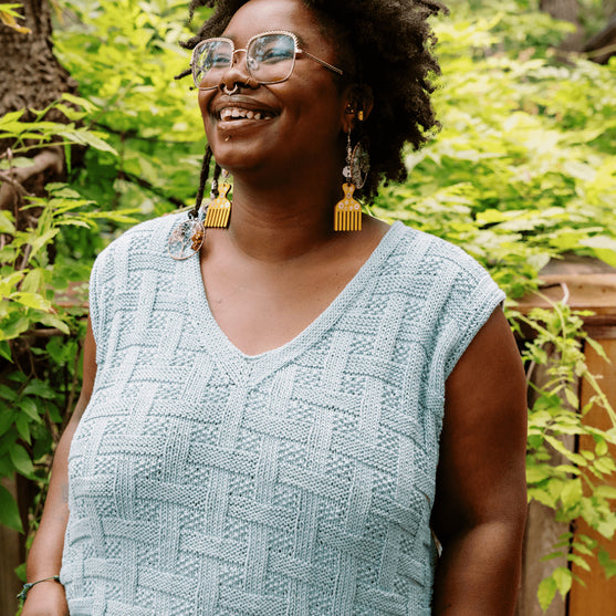 Calme Top - Top Senza Maniche in Tessuto a Cesto
4