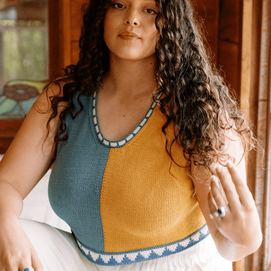 Bevelled Tank - Top Senza Maniche con Intarsio
5