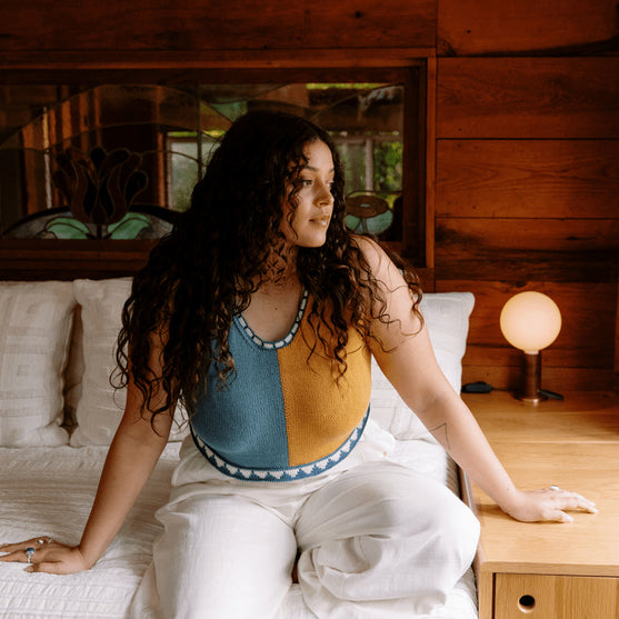 Bevelled Tank - Top Senza Maniche con Intarsio
7