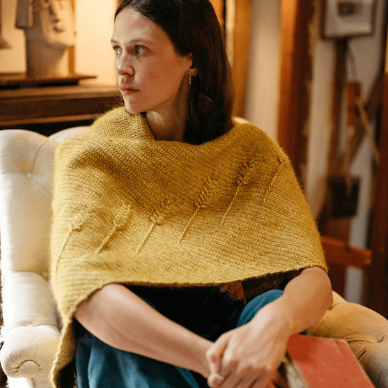 Heart of Gold - Scialle triangolare strutturato
6