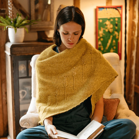 Heart of Gold - Scialle triangolare strutturato
7