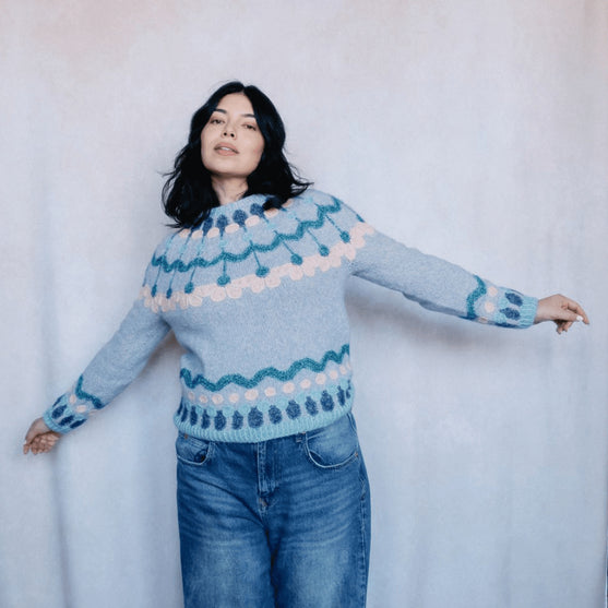 Whim - Maglione con lavorazione a colori
3