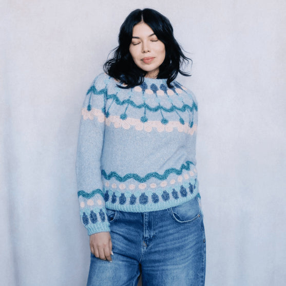 Whim - Maglione con lavorazione a colori
6