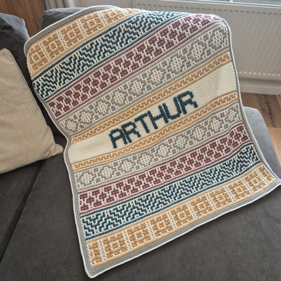 Lullaby Name Mosaic - Copertina per neonato personalizzata
2