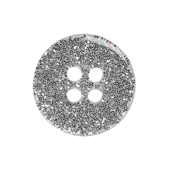 Bottoni Glitter - Argento - Diverse dimensioni - Go Handmade
2