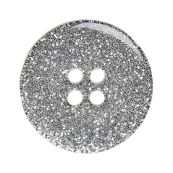 Bottoni Glitter - Argento - Diverse dimensioni - Go Handmade
3