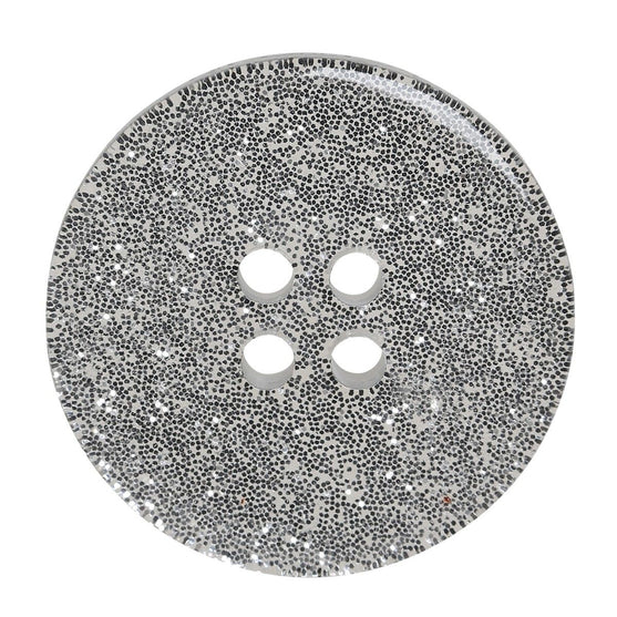 Bottoni Glitter - Argento - Diverse dimensioni - Go Handmade
4