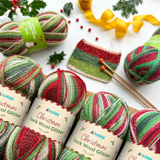 Christmas Sock Wool Glitter (Edizione Limitata) - Hobbii
6