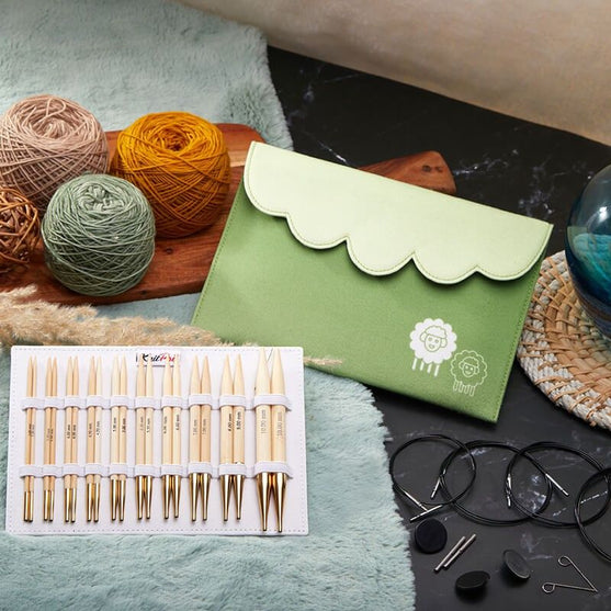 Set di ferri circolari intercambiabili Bamboo Deluxe - KnitPro
4