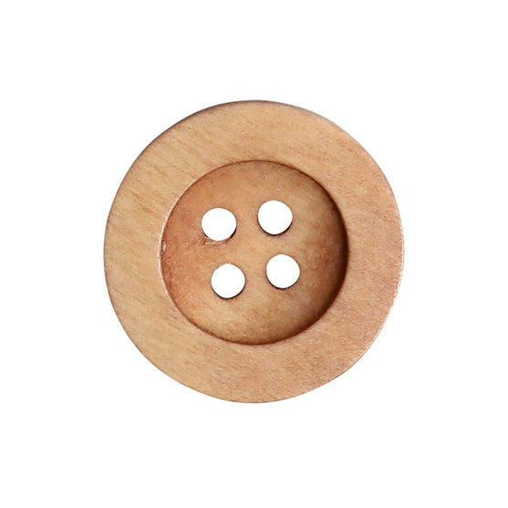 Bottoni di legno - Round Groove - Chiari - Go Handmade
2