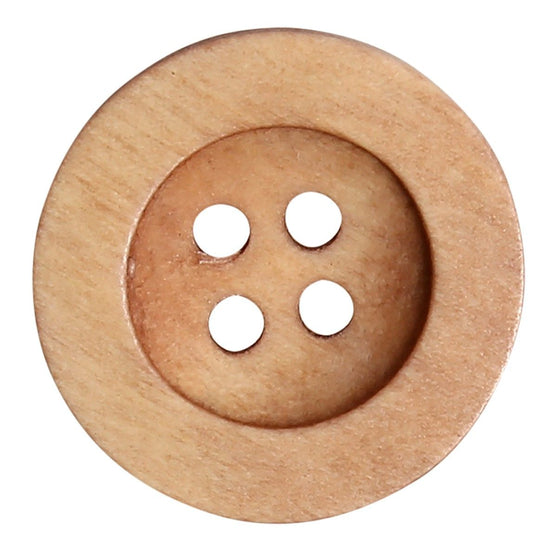 Bottoni di legno - Round Groove - Chiari - Go Handmade
4
