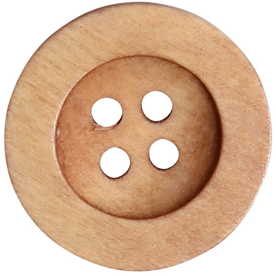 Bottoni di legno - Round Groove - Chiari - Go Handmade
5