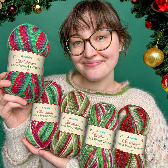 Christmas Sock Wool Glitter (Edizione Limitata) - Hobbii
8