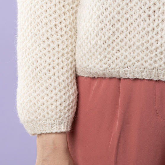 Sif - Maglione a nido d’ape a punto brioche
3