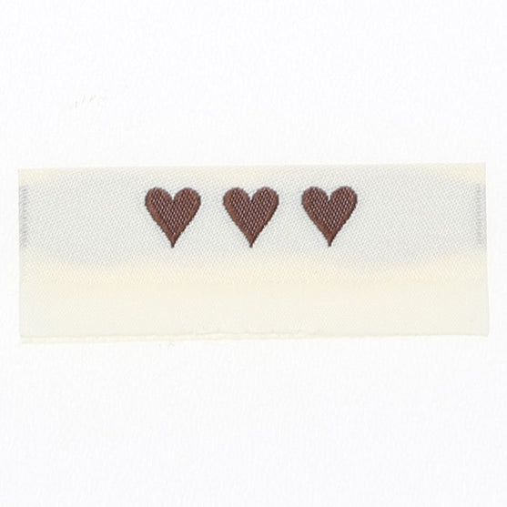 10 Etichette - Handmade with love - 3 cuori - Go Handmade
2