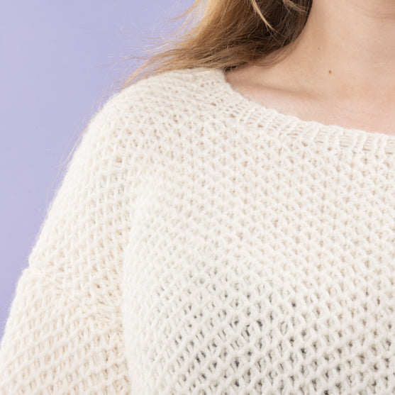 Sif - Maglione a nido d’ape a punto brioche
4