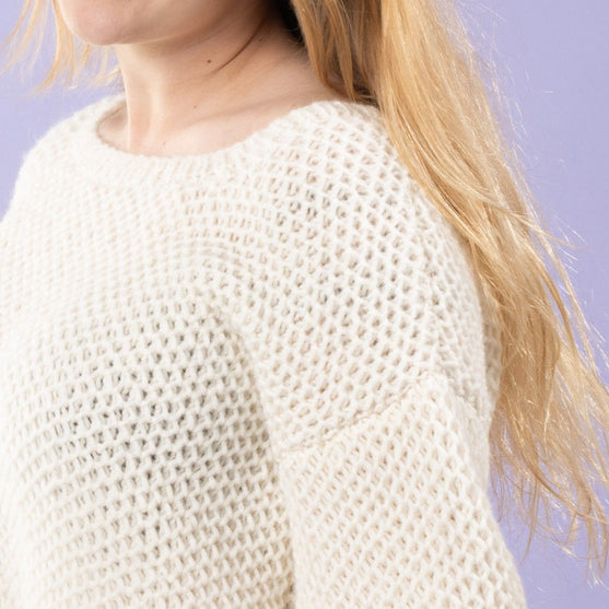 Sif - Maglione a nido d’ape a punto brioche
5