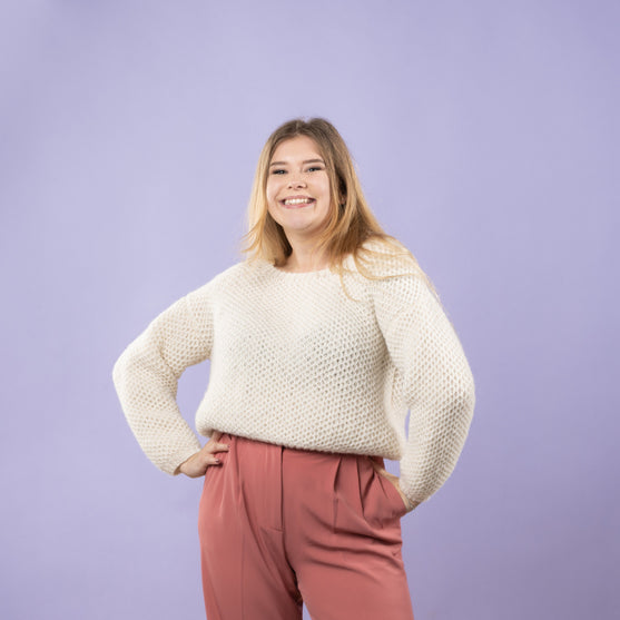 Sif - Maglione a nido d’ape a punto brioche
6