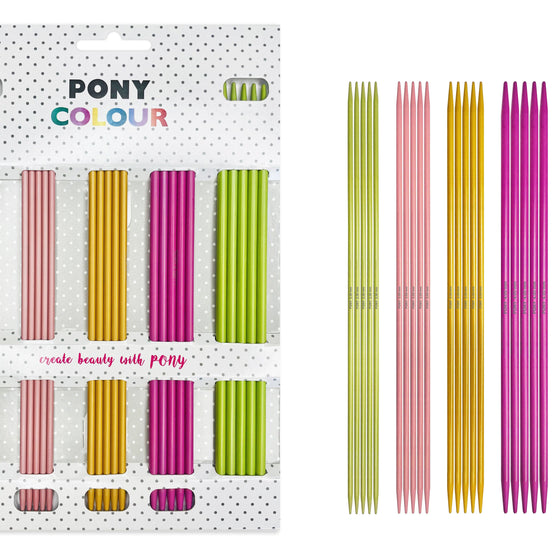 Ferri da maglia a doppia punta Colour - Pony
2