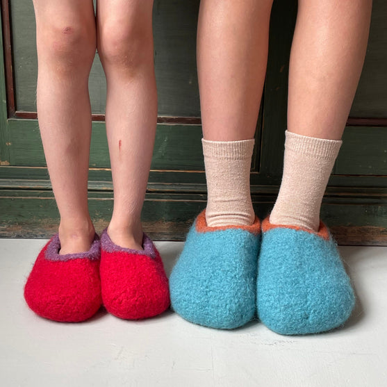 Uldfutter - Pantofole infeltrite per bambino
5