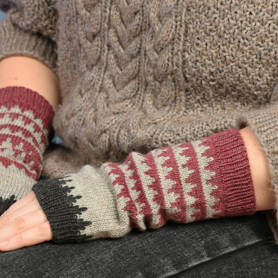 Arm Warmers in Fair Isle pattern
6