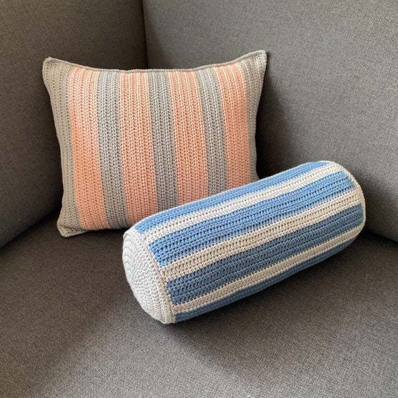 Cuscino in cotone a strisce – Bolster
2