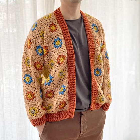 Floral Fusion - Cardigan da uomo
4