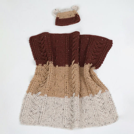 Happy Bear - Copertina e berretto per neonati
2