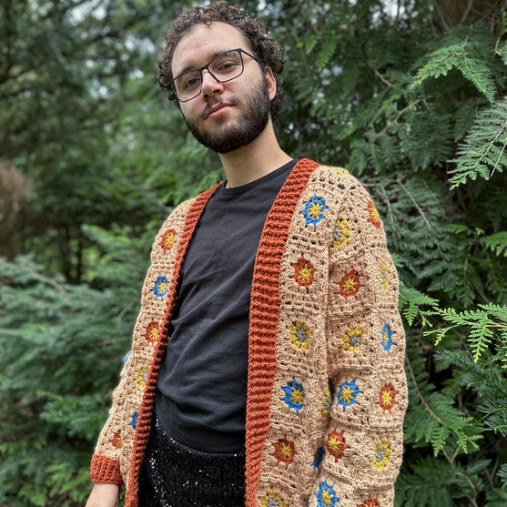 Floral Fusion - Cardigan da uomo
3