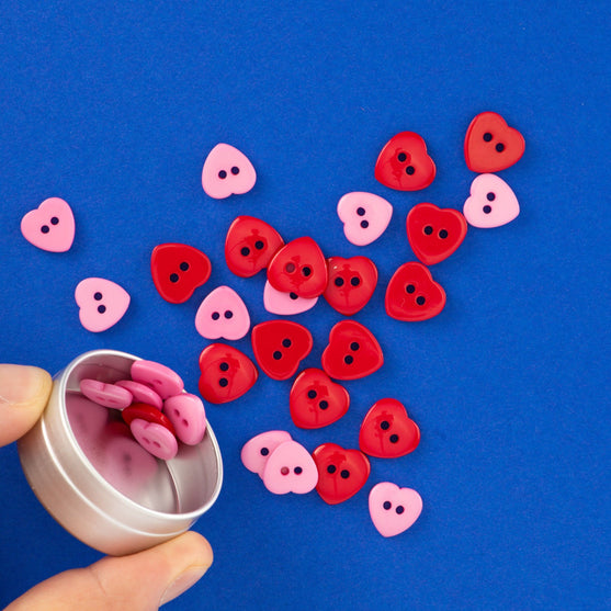 Bottoni a forma di cuore - 30 pz. - Hobbii
3