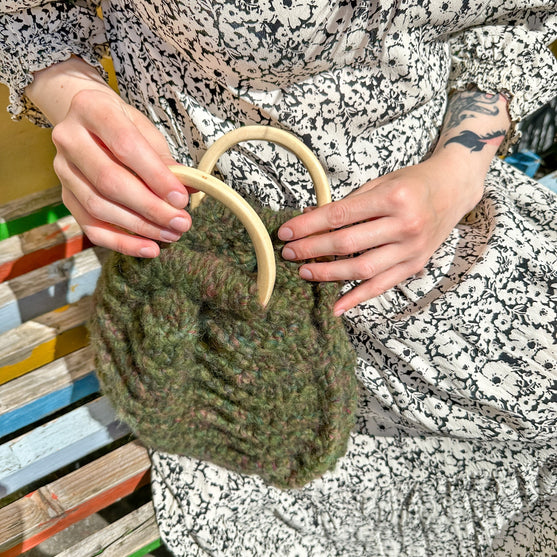 Manici per borsa in legno - Forma a D - Hobbii
5