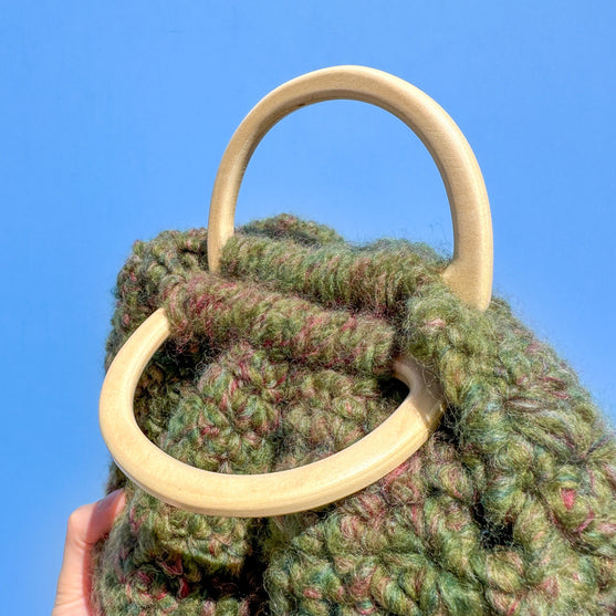 Manici per borsa in legno - Forma a D - Hobbii
4