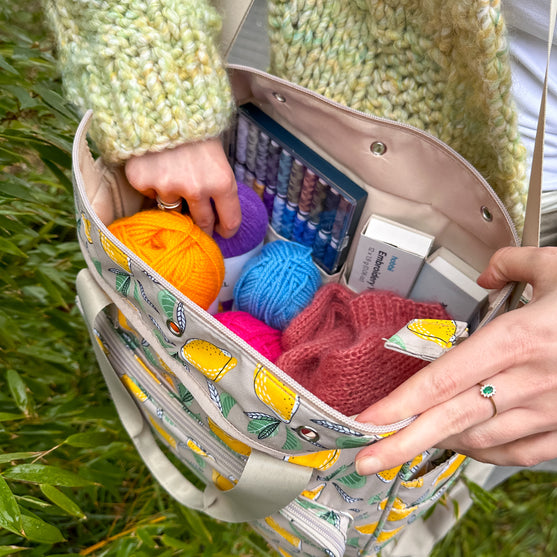 Borsa porta gomitoli stampata - Hobbii
9