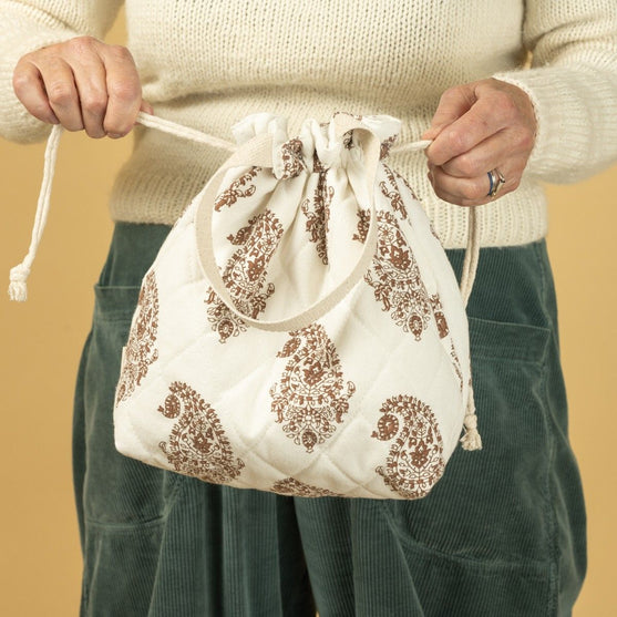 Borsa porta proggetto trapuntata con coulisse - Hobbii
7