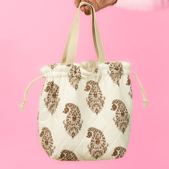 Borsa porta proggetto trapuntata con coulisse - Hobbii
3