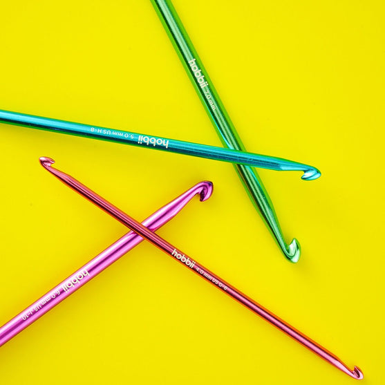 Uncinetto tunisino doppio in alluminio - 14 cm - Hobbii
3