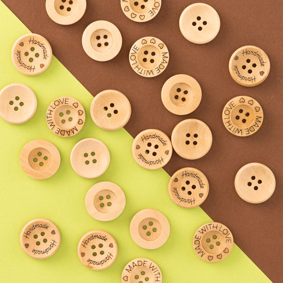 Bottoni in legno - 21 mm - Hobbii
2