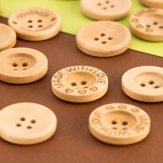 Bottoni in legno - 21 mm - Hobbii
4