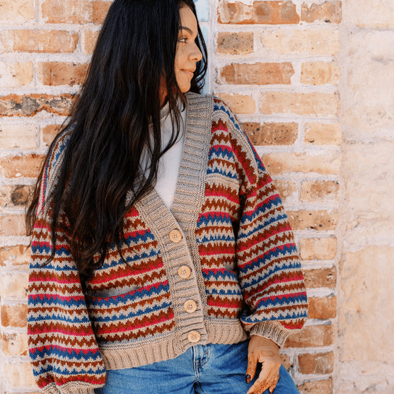 

Ottolie - Cardigan chevron con tasche
3
