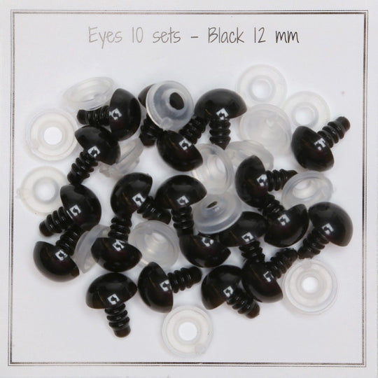 Occhi con clip di sicurezza - 12 mm - Go Handmade