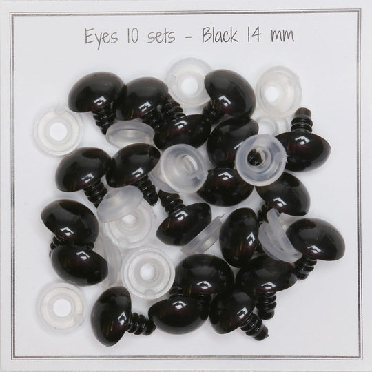 Occhi con clip di sicurezza - 14 mm - Go Handmade