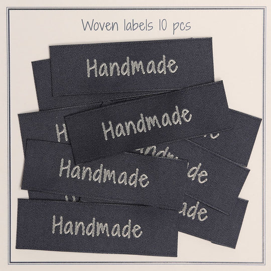10 Etichette - Handmade - Nero - Go Handmade