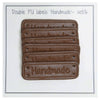 

Etichette "Handmade" - Doppio cuoio PU - 5 x 1,5 cm - Go Handmade
1