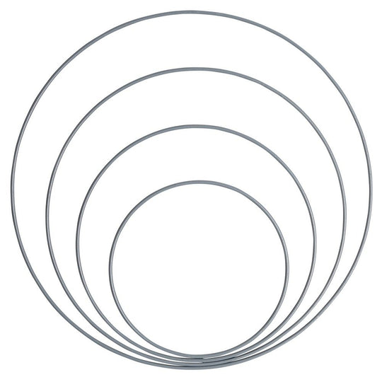 Mix Anello in metallo (15, 20, 25 &amp; 30 cm), 4 pezzi - Go Handmade